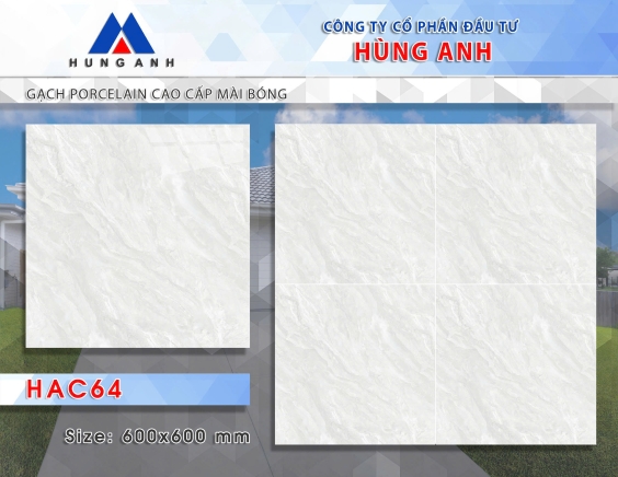 GẠCH PORCLELAIN CAO CẤP MÀI BÓNG HAC64