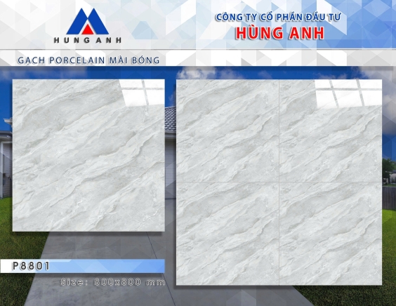 GẠCH PORCLELAIN MÀI BÓNG P8801