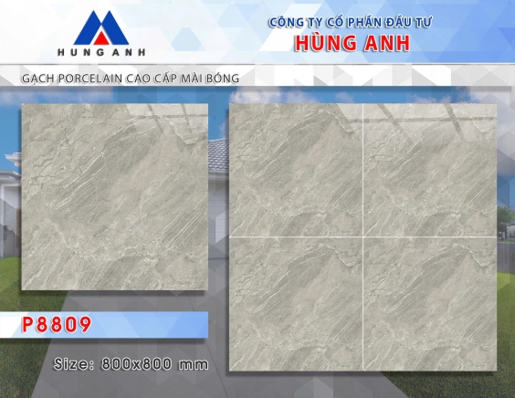 GẠCH PORCLELAIN CAO CẤP MÀI BÓNG P8809