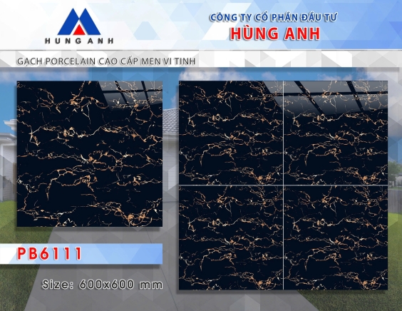 GẠCH PORCLELAIN CAO CẤP MEN VI TINH PB6111