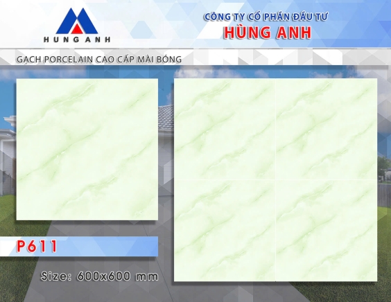 GẠCH PORCLELAIN CAO CẤP MÀI BÓNG P611